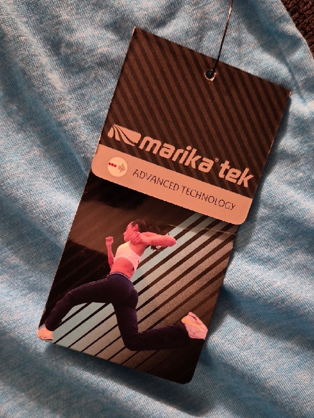 Marika Light Blue Racerback Performance Tank (407) - Picture 2 of 3